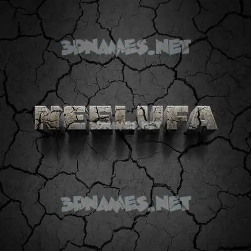 neelufa in Cracked Stone style - 3D name wallpaper neelufa in Cracked Stone style - 3D name wallpaper