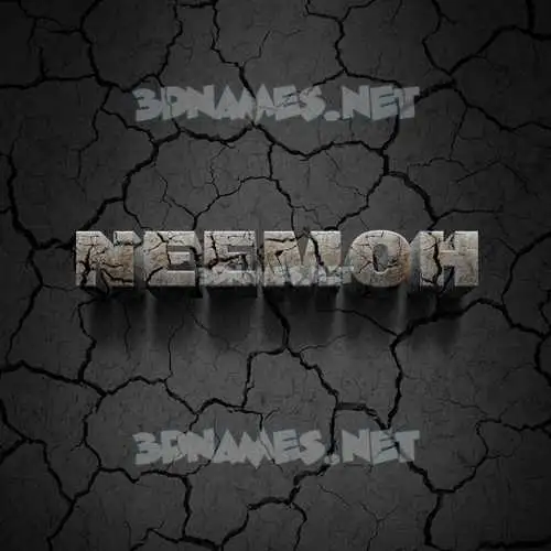 neemoh in Cracked Stone style - 3D name wallpaper