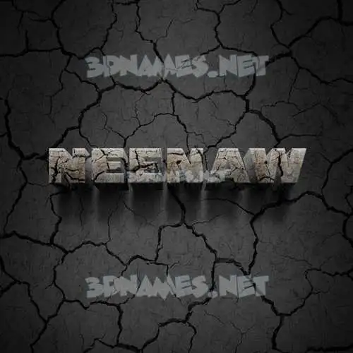 neenaw in Cracked Stone style - 3D name wallpaper neenaw in Cracked Stone style - 3D name wallpaper