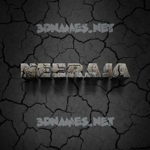 neeraja in Cracked Stone style - 3D name wallpaper