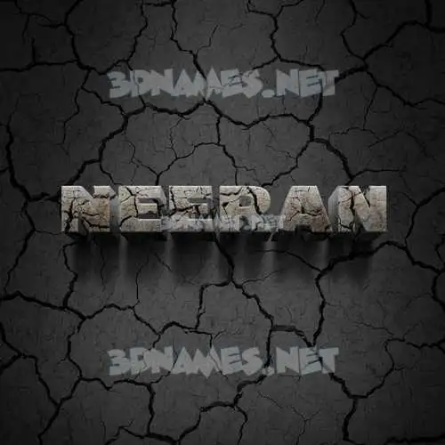neeran in Cracked Stone style - 3D name wallpaper