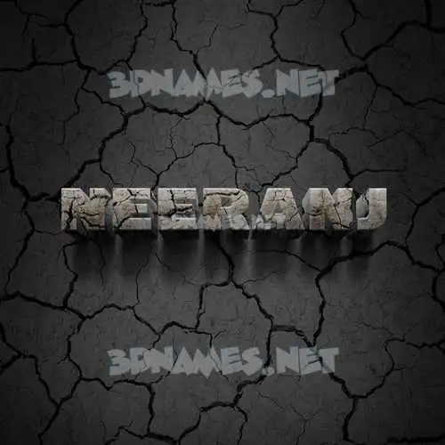 neeranj in Cracked Stone style - 3D name wallpaper