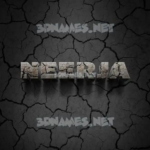 neerja in Cracked Stone style - 3D name wallpaper