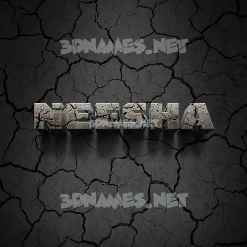 neesha in Cracked Stone style - 3D name wallpaper neesha in Cracked Stone style - 3D name wallpaper