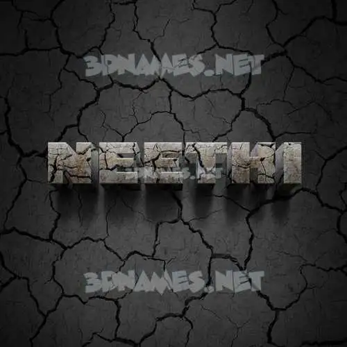 neethi in Cracked Stone style - 3D name wallpaper