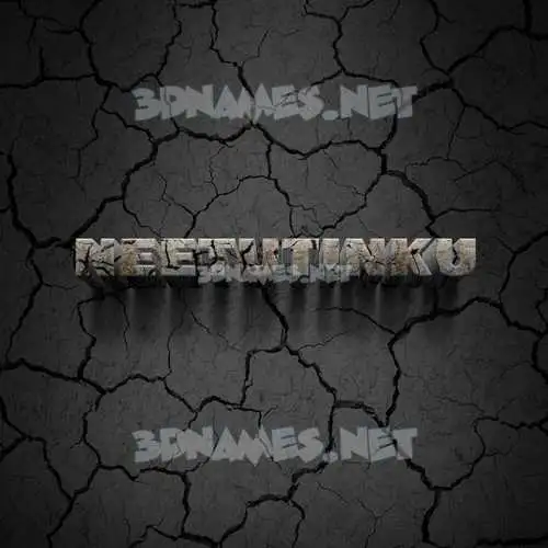 neetutinku in Cracked Stone style - 3D name wallpaper
