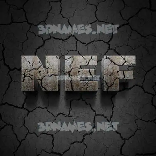 nef in Cracked Stone style - 3D name wallpaper nef in Cracked Stone style - 3D name wallpaper