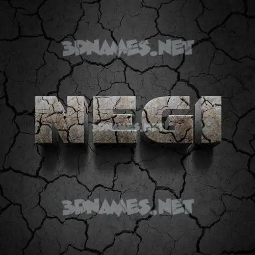 negi in Cracked Stone style - 3D name wallpaper negi in Cracked Stone style - 3D name wallpaper