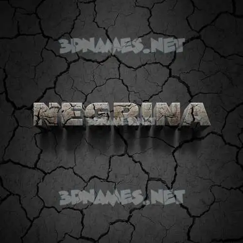 negrina in Cracked Stone style - 3D name wallpaper negrina in Cracked Stone style - 3D name wallpaper