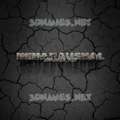 nehakaushal in Cracked Stone style - 3D name wallpaper