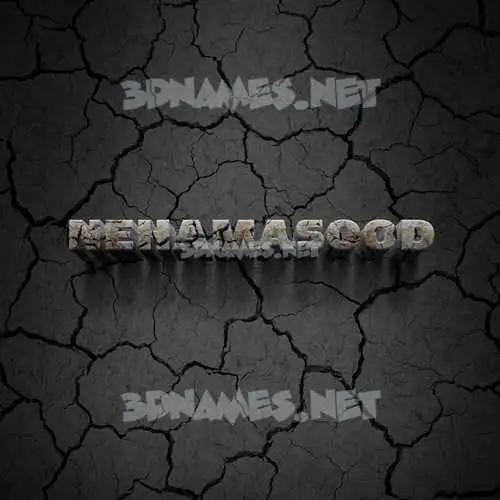 nehamasood in Cracked Stone style - 3D name wallpaper