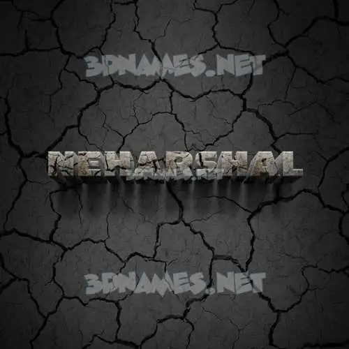 neharshal in Cracked Stone style - 3D name wallpaper
