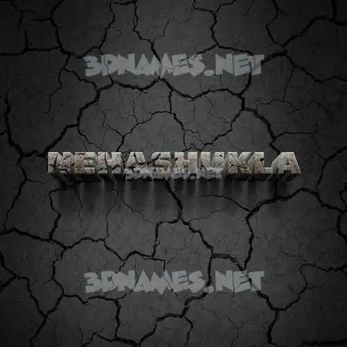 nehashukla in Cracked Stone style - 3D name wallpaper