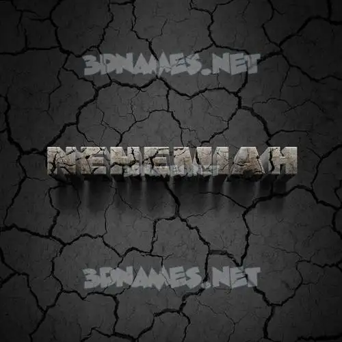 nehemiah in Cracked Stone style - 3D name wallpaper