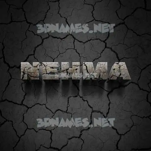 nehma in Cracked Stone style - 3D name wallpaper