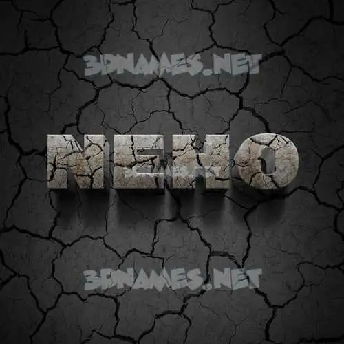 neho in Cracked Stone style - 3D name wallpaper neho in Cracked Stone style - 3D name wallpaper