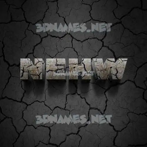nehw in Cracked Stone style - 3D name wallpaper nehw in Cracked Stone style - 3D name wallpaper