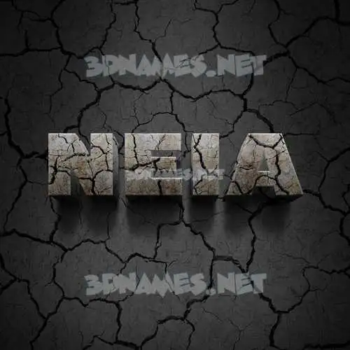 neia in Cracked Stone style - 3D name wallpaper neia in Cracked Stone style - 3D name wallpaper