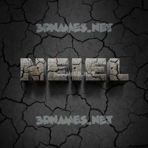 neiel in Cracked Stone style - 3D name wallpaper neiel in Cracked Stone style - 3D name wallpaper