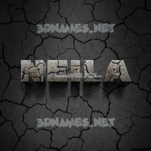 neila in Cracked Stone style - 3D name wallpaper neila in Cracked Stone style - 3D name wallpaper