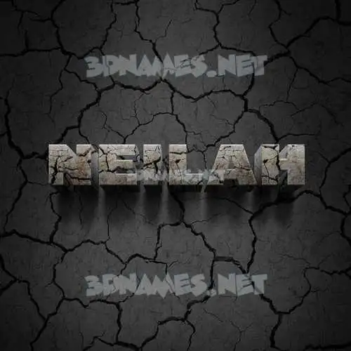 neilah in Cracked Stone style - 3D name wallpaper