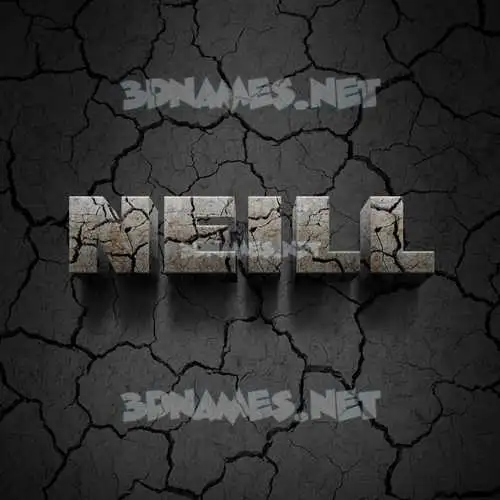 neill in Cracked Stone style - 3D name wallpaper neill in Cracked Stone style - 3D name wallpaper