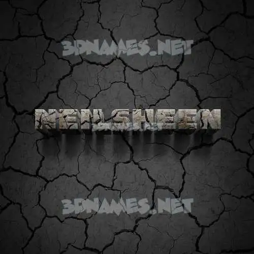 neilsheen in Cracked Stone style - 3D name wallpaper