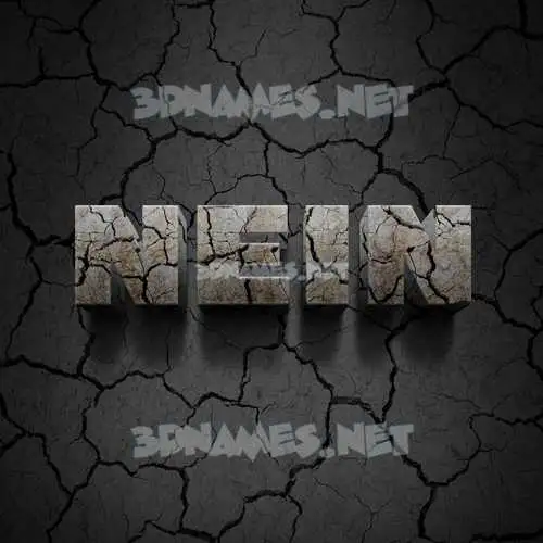 nein in Cracked Stone style - 3D name wallpaper nein in Cracked Stone style - 3D name wallpaper