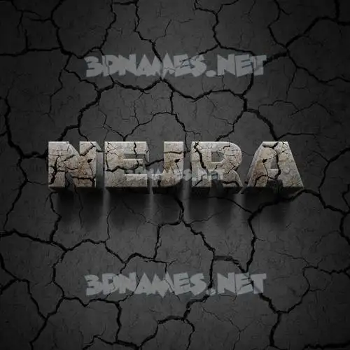 nejra in Cracked Stone style - 3D name wallpaper