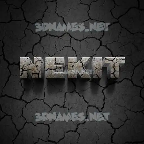 nekit in Cracked Stone style - 3D name wallpaper nekit in Cracked Stone style - 3D name wallpaper