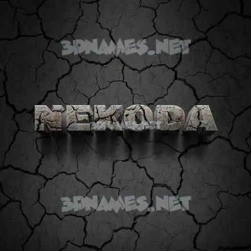 nekoda in Cracked Stone style - 3D name wallpaper nekoda in Cracked Stone style - 3D name wallpaper