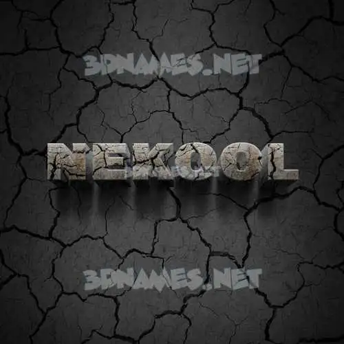 nekool in Cracked Stone style - 3D name wallpaper nekool in Cracked Stone style - 3D name wallpaper