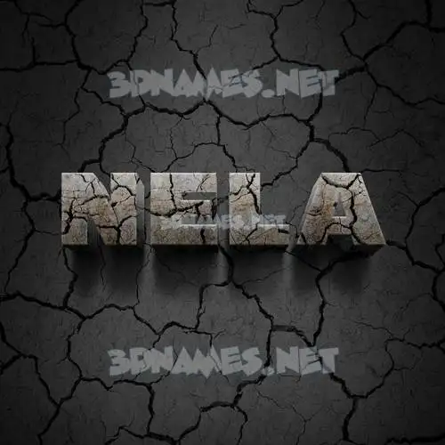 nela in Cracked Stone style - 3D name wallpaper