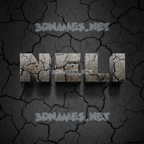 neli in Cracked Stone style - 3D name wallpaper neli in Cracked Stone style - 3D name wallpaper