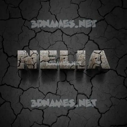 nelia in Cracked Stone style - 3D name wallpaper nelia in Cracked Stone style - 3D name wallpaper