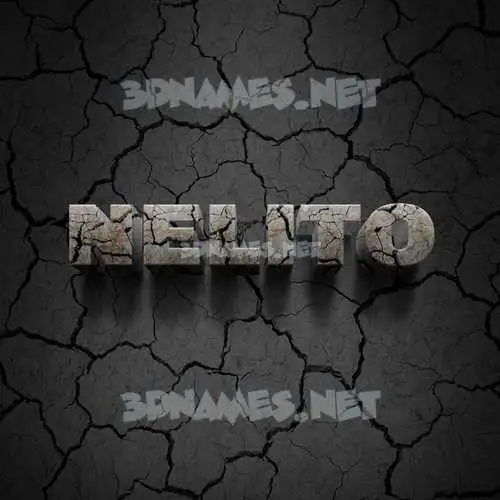 nelito in Cracked Stone style - 3D name wallpaper