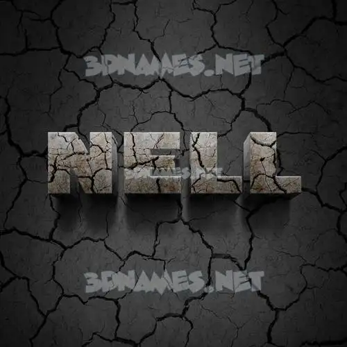 nell in Cracked Stone style - 3D name wallpaper nell in Cracked Stone style - 3D name wallpaper