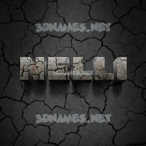 nelli in Cracked Stone style - 3D name wallpaper