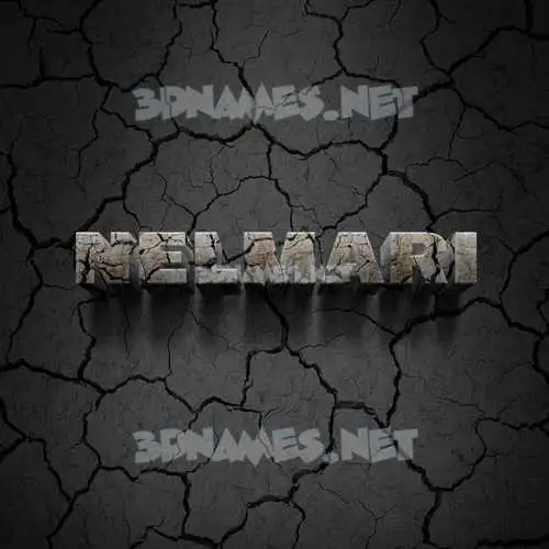 nelmari in Cracked Stone style - 3D name wallpaper