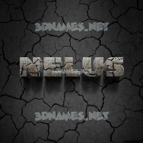 nelus in Cracked Stone style - 3D name wallpaper nelus in Cracked Stone style - 3D name wallpaper