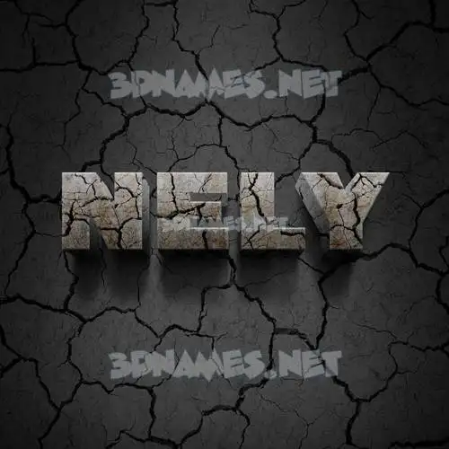 nely in Cracked Stone style - 3D name wallpaper