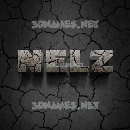 nelz in Cracked Stone style - 3D name wallpaper nelz in Cracked Stone style - 3D name wallpaper