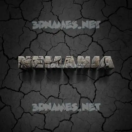 nemanja in Cracked Stone style - 3D name wallpaper