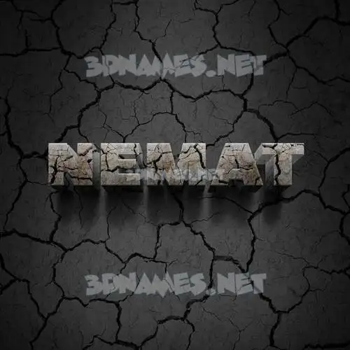 nemat in Cracked Stone style - 3D name wallpaper nemat in Cracked Stone style - 3D name wallpaper