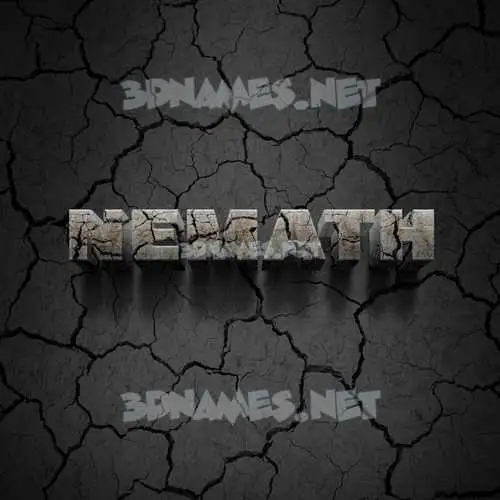 nemath in Cracked Stone style - 3D name wallpaper