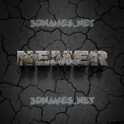nemer in Cracked Stone style - 3D name wallpaper nemer in Cracked Stone style - 3D name wallpaper