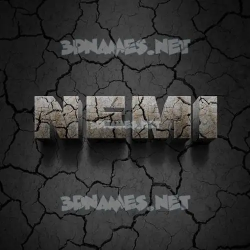 nemi in Cracked Stone style - 3D name wallpaper nemi in Cracked Stone style - 3D name wallpaper