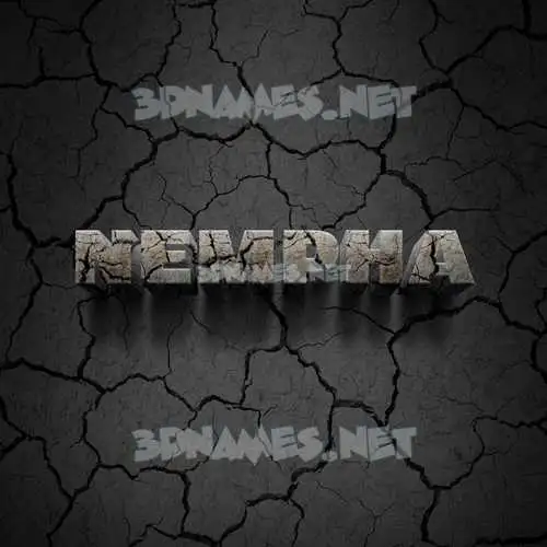 nempha in Cracked Stone style - 3D name wallpaper nempha in Cracked Stone style - 3D name wallpaper