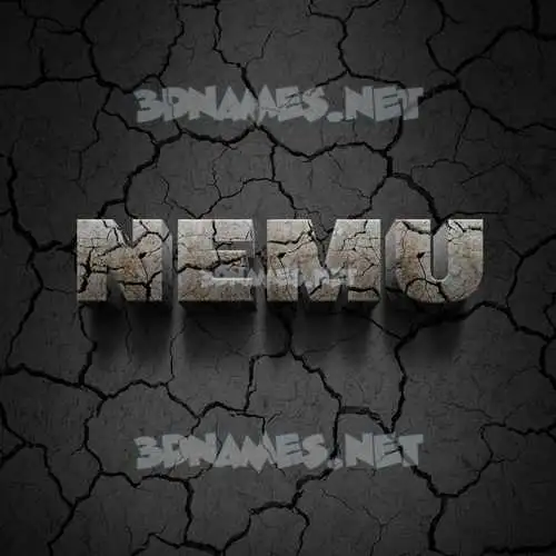 nemu in Cracked Stone style - 3D name wallpaper nemu in Cracked Stone style - 3D name wallpaper