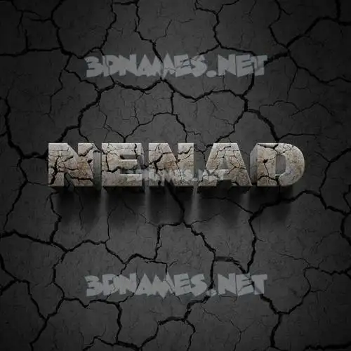 nenad in Cracked Stone style - 3D name wallpaper
